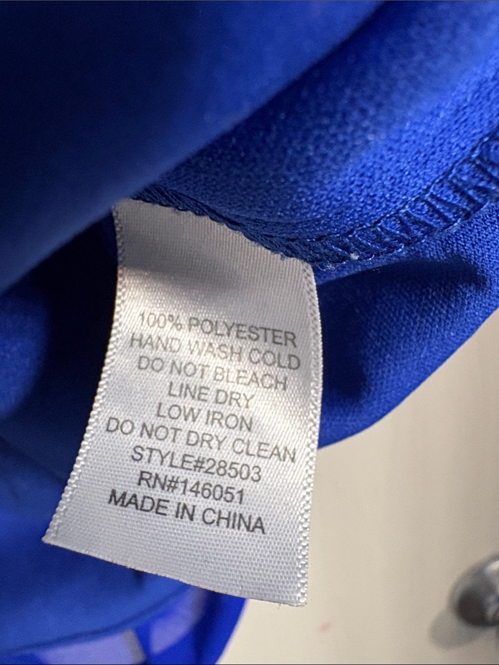 Monteau Royal Blue Ruffle Sleeve Blouse - Picture 6 of 8